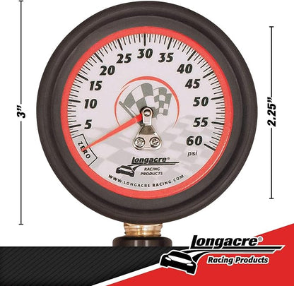 Longacre 52-52003 Tire Pressure Gauge, 2-1/2 Inch, 0-60 PSI