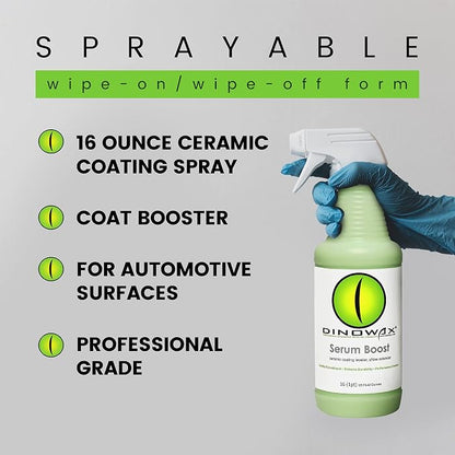 Serum BoostTM, Ceramic Coating Leveler and Polisher for Car Detailing, Car Detailing Supplies, Bamboo Lime Scent, Protect Collection (16 Oz)
