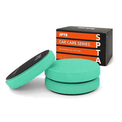 T120 Heavy-Cut Foam Polishing Pads, SPTA 3Pcs 6.5 Inch Face for 6 Inch 150mm Backing Plate Compound Buffing Sponge Pads for Car Buffer Polisher Compounding, Polishing and Waxing -FPTSS6G-3