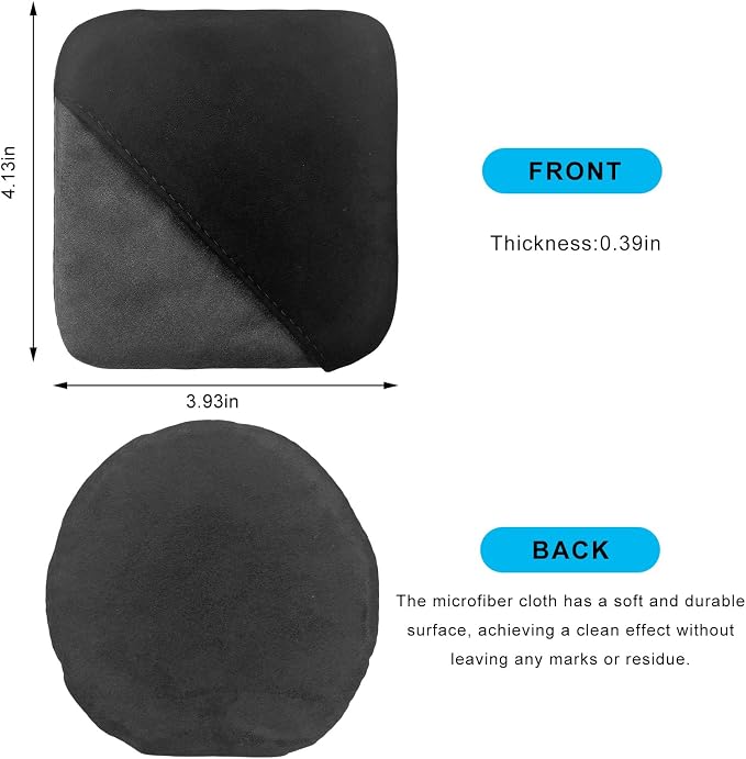 Ohleats Car Screen Cleaner, Microfiber Auto Screen Cleaning Pad, Foldable Touch Screen Cleaner Cloth for Vehicle Dashboard LCD Display, Interior Car Accessories (Square+Round)