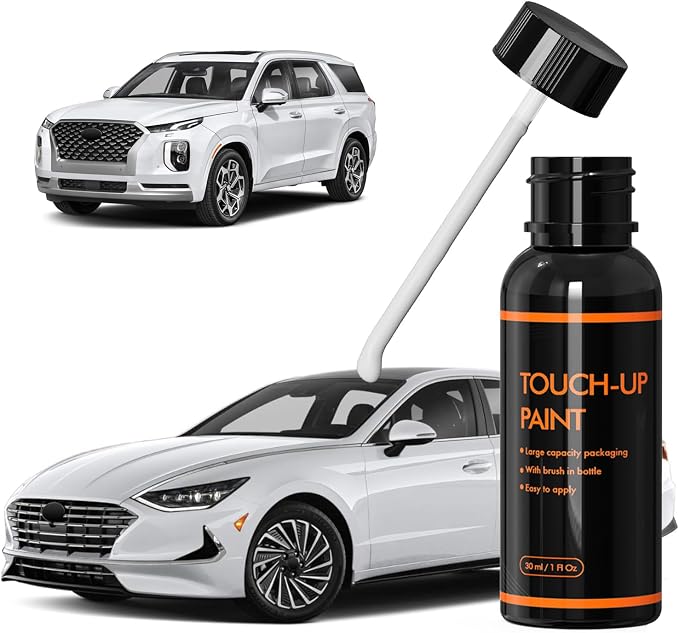 WC9 Hyper White Touch Up Paint for Hyundai, DIY Car Paint Scratch Repair Kit, Automotive Paints, Quick & Easy Fix Scratch Repair for Azera/Palisade/Sonata
