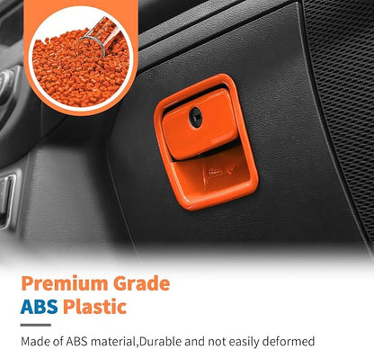 JeCar 11pcs Orange Interior Trim Kit for 2024 2025+ Jeep Wrangler JL JLU & Gladiator JT