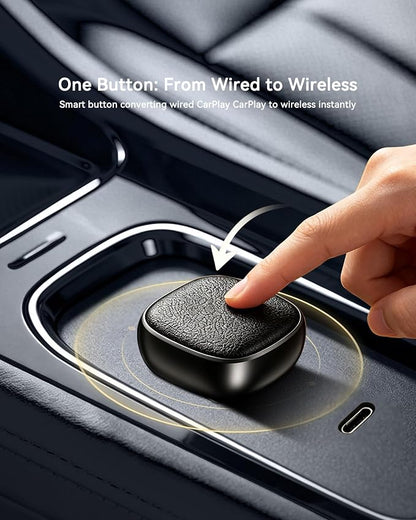 Spedal Wireless CarPlay Adapter for iPhone & Android Auto, Convert Wired to Wireless, One-Click Switch Between 2 Phones, WiFi 6 & Bluetooth 5.4, Plug and Play for Factory Wired CarPlay Cars 2016+