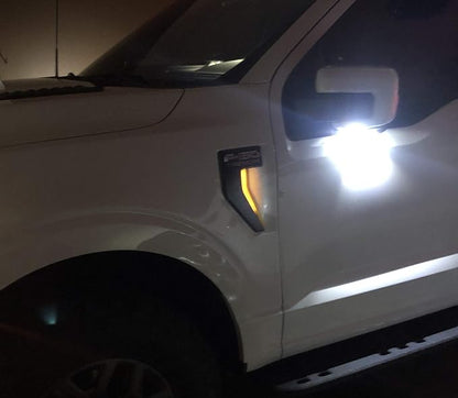 iJDMTOY Amber Yellow LED Background Illumination Lighting Kit Compatible with 2021-up Ford F150 Side Fender Emblem