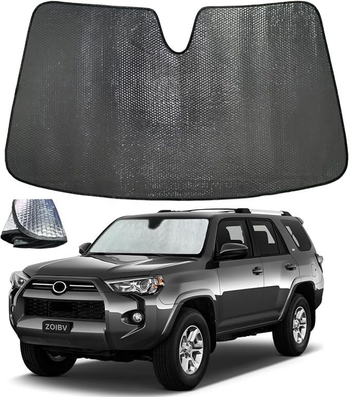 Car Windshield Sun Shade for Toyota 4Runner 2010-2022 2023 2024 Front Window Sunshade Sun Visor Protection Cover Accessories -5-Layer Bubble Foldable Thicken Blocks Heat & UV Rays