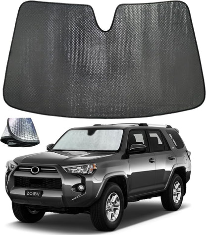Car Windshield Sun Shade for Toyota 4Runner 2010-2022 2023 2024 Front Window Sunshade Sun Visor Protection Cover Accessories -5-Layer Bubble Foldable Thicken Blocks Heat & UV Rays