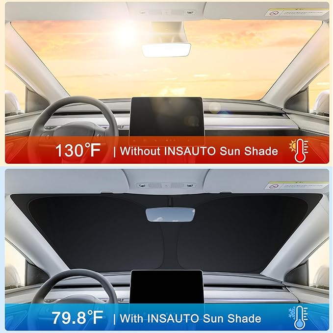 INSAUTO Custom Fit Windshield Sun Shade Accessories for Honda HRV HR-V 2023-2026, Foldable Front Window Sunshade, UV & Heat Reflector, Keeps Interior Cool, Includes Storage Bag