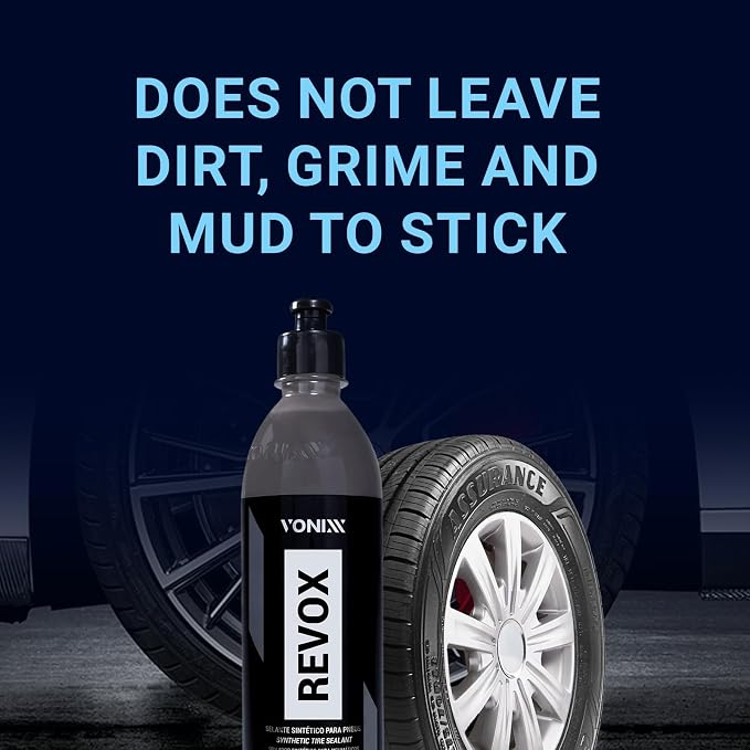 Vonixx Revox Synthetic Tire Sealant | Water Repellency & UV Protection | Solvent Free | Enhanced Resistance to Mud & Rain | Elevate Your Vehicle's Appearance and Protection | 16.9 fl oz (500 ml)