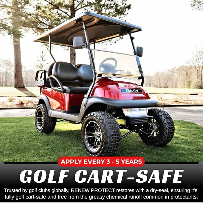 RENEW PROTECT Blak, Lasts Months - Years, Rich Black Tire & Trim Treatment, Mid to High Shine, Floor Mat-RV-Golf Cart, 100% Motorcycle-Safe, Ceramic-Hybrid Protectant, Wash-Proof, 5 min Dry-Seal 8oz