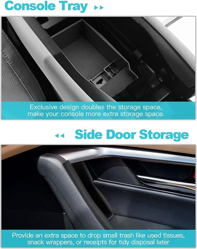 CDEFG 5Pcs for 2026 Mazda CX5 Center Console Organizer for 2026 Mazda CX-5 (S/Select/Preferred/Premium/Premium Plus) Accessory Door Handle Pocket Trash Can Storage Box