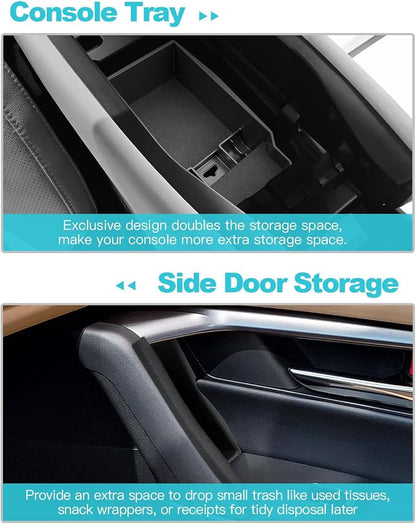 CDEFG 5Pcs for 2026 Mazda CX5 Center Console Organizer for 2026 Mazda CX-5 (S/Select/Preferred/Premium/Premium Plus) Accessory Door Handle Pocket Trash Can Storage Box