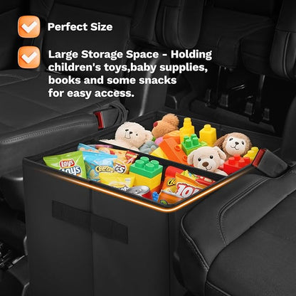 Shademax Car Seat Organizer for Chevy Suburban Tahoe 2021-2025 2026 Accessories Suburban Backseat Storage Box Car Console Organizer for Kids Toys, Baby Supplies, Dog Toys, Snack Travel Storage Box