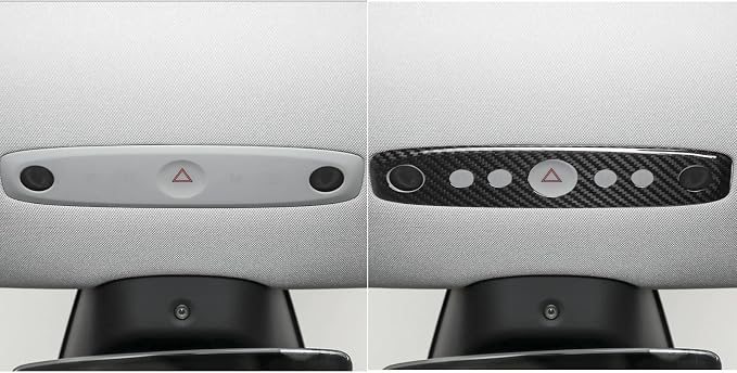 NVCNX Hard Rigid Real Carbon Fiber for Tesla New Model 3/Y Highland 2024-2026 for Juniper 2025 2026 Accessories Vehicle Molding Front Roof Reading Light Panel Cover Interior Trim 1PC - Glossy Carbon
