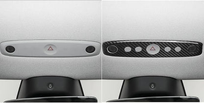 NVCNX Hard Rigid Real Carbon Fiber for Tesla New Model 3/Y Highland 2024-2026 for Juniper 2025 2026 Accessories Vehicle Molding Front Roof Reading Light Panel Cover Interior Trim 1PC - Glossy Carbon