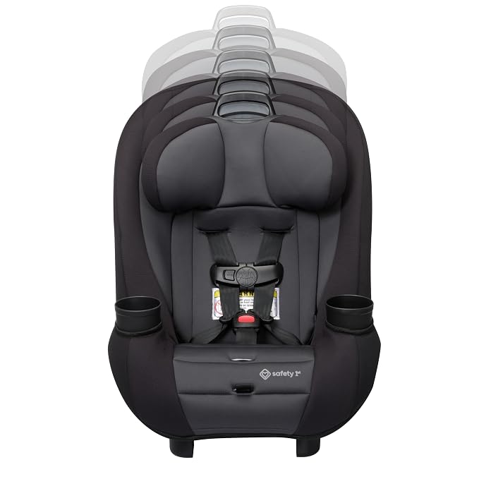 Safety 1st Ellaris 3-in-1 Convertible Car Seat, Slim Fit Design, Rear & Forward-Facing, 5-Position Headrest, Travel-Friendly with Machine-Washable Seat Pad, Smokey Haze