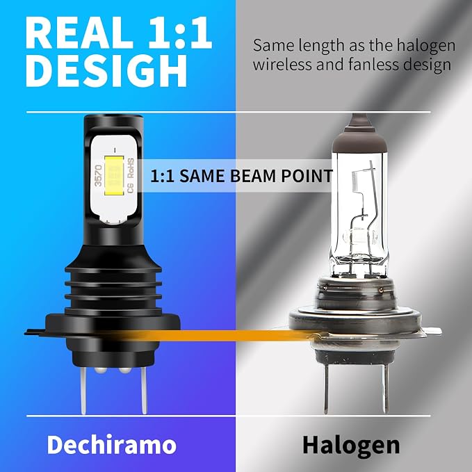Compatible For Volkswagen Jetta Sedan 4-Door 2006-2019 Hi/Lo Beam bulbs,H7 High Low Beam white light,18000LM 500% Brighter,Turn signal bulbs(Pack of 4)