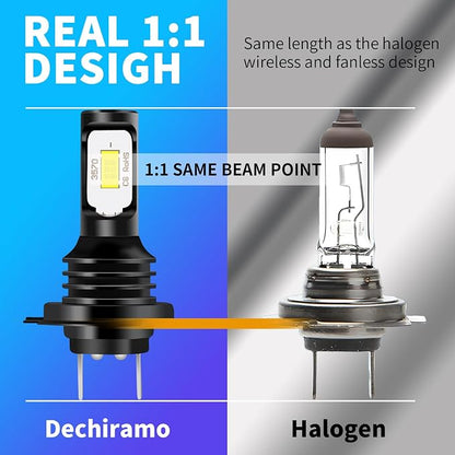 Compatible For Volkswagen Jetta Sedan 4-Door 2006-2019 Hi/Lo Beam bulbs,H7 High Low Beam white light,18000LM 500% Brighter,Turn signal bulbs(Pack of 4)