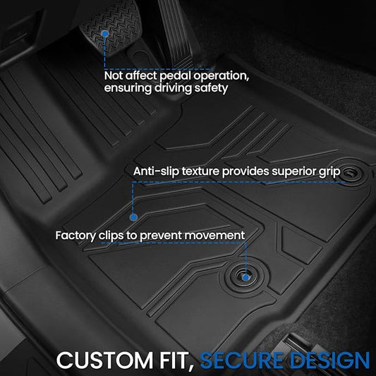 Floor Mats Set for 2026 Toyota RAV4 Hybrid, All Weather TPE Floor Liners Backrest Mat Trunk Mat Cargo Liner Door Sill Guards Accessories(Not Fit PHEV or Subwoofer Models)