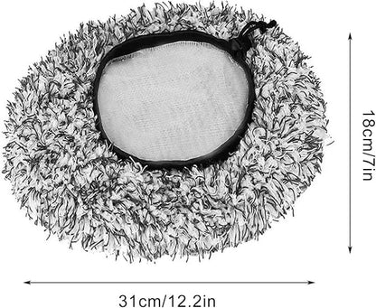 2 Pieces Brush Cover, Wash Mitt Car Brush Cover for Car Wash Brushes,Microfibre Car Brush Cover,SB Wash Brush Cover for Washing Park/Wash, Gentle Car Sponge-Black