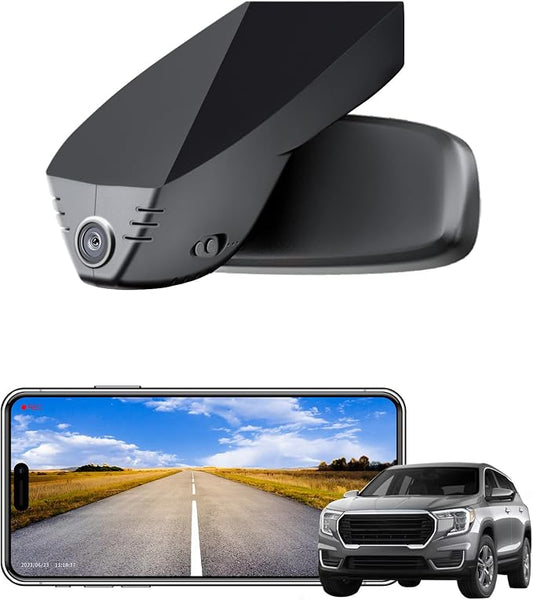 Mangoal 4K Dash Cam for GMC Terrain 2018-2024(Model A), SL SLE SLT AT4 Denali, Model A & Model B Have Same Models Years but Vehicle Sensor Cover are Different, Free App & WiFi, 64GB Card
