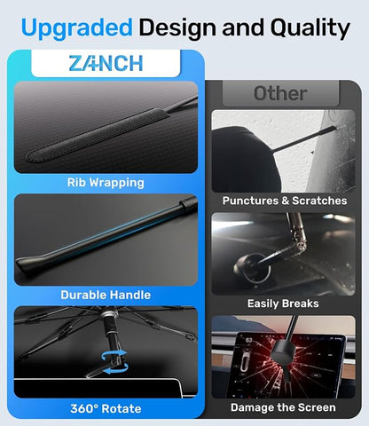 Zanch Upgrade Windshield Sun Shade, Custom Fit for Toyota RAV4 2019-2025 [Titanium-Silver Reflective Coating] Blocks 99% UV & Heat, Sunshade Umbrella for RAV4 2019 2020 2021 2022 2023 2024 2025