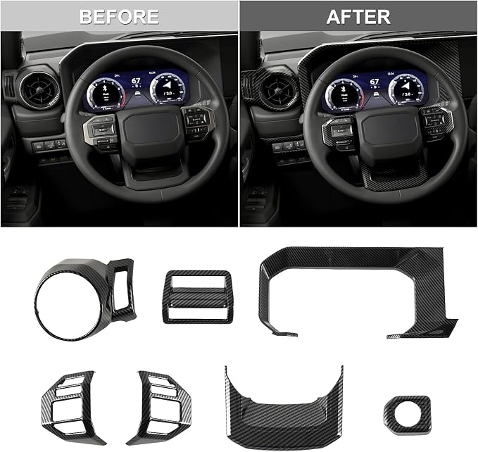Interior Trim for for Toyota Land Cruiser 2024 2025 2026 Carbon Fiber Gear Shift Panel Cover Kit