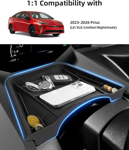 Center Console Behind Screen Dashboard Organizer Tray for 2023-2026 Toyota Prius, 2024 2025 2026 Toyota Prius Interior Accessories