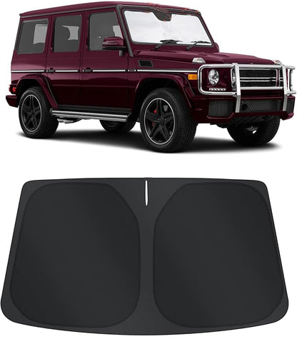 TINGLU Sun Shade for Mercedes Benz G W463 G550 G55 G63 G65 1990-2018(Not for 2019-2021 Mercedes Benz G Class) Accessories Windshield Sun Shade Window Shade UV Rays Protection Sun Visor Cover