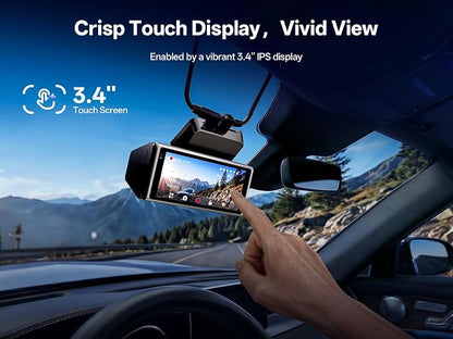 True 4K+2.5K Dash Cam Front and Rear,IMX678 + IMX675 Dual Starvis 2 Sensor,Free 128GB Card & OBD Hardwire Kit,Native 4K HDR Dash Camera for Cars,5.8GHz WiFi 6,STARLIT™ Full Color Night Vision,GPS,ADAS