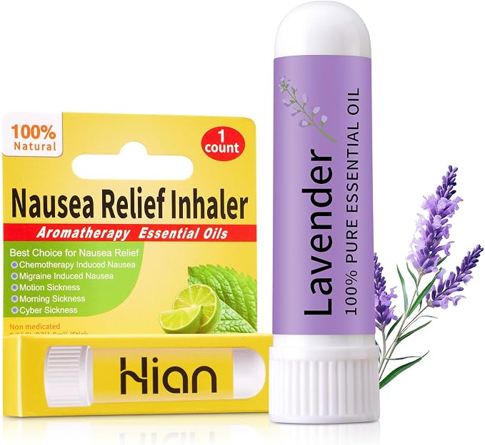 Hion Nausea Relief Inhaler-Lavender, Natural Essential Oils Inhalers