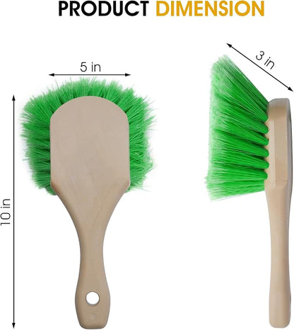 Nanoskin Pro-Grade 8.5" Car Detailing Brush - Durable Green Polystyrene Flagged Bristles, Acid Resistant, Gentle Surface Cleaning, Auto Wash, Tire & Wheel Scrub, Professional Automotive Detailer Tool