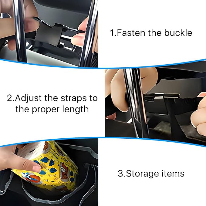 Car Trunk Organizer, Waterproof Backseat Hanging Large Storage with Adjustable Straps, Collapsible Cargo Bag with 4 Pockets, Car Interior Accessories for Truck, SUV, MPV (Pink)