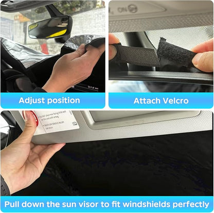 Windshield Sun Shade Foldable Sunshade for 2024 X3 SUV Windshield Cover Custom-fit 2023 2022 2021 2020 2019 2018 BMW X3 UV Relfective Sun Visor Protector