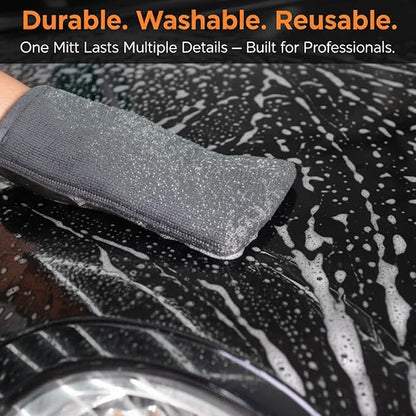Premium Clay Mitt for Car Detailing – Advanced Grade Clay Bar Glove Removes Overspray, Water Spots, Iron & Rail Dust | Fast, Reusable, Scratch-Free