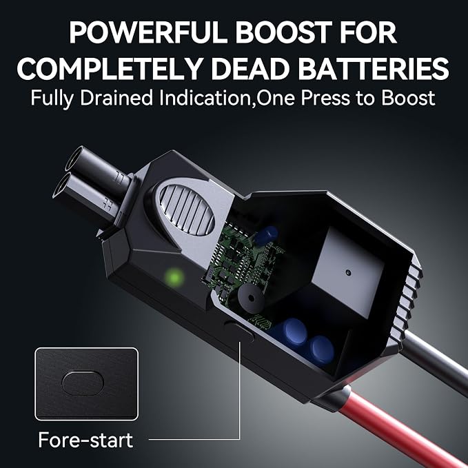 S ZEVZO ET05 Jump Starter 3000A Portable Car Jump Starter Battery Pack (7.2L Gas/ 5.5L Diesel), 51.8Wh 12V Jump Box with USB Ports, LCD Display and 3 Modes Flashlight