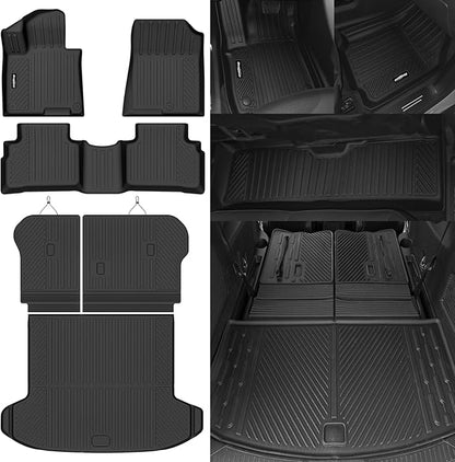 Floor Mats for 2023 2024 2025 Kia Sportage Gas (Not Hybrid), Trunk Mat and Backrest Mat All Weather TPE Protector for Kia Sportage Accessories Floor Liner