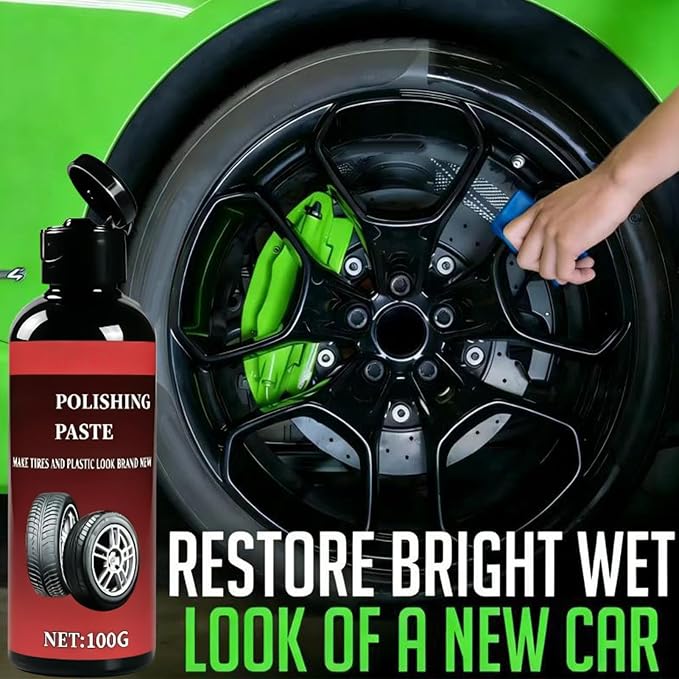 Genérico Tire Shine - High Gloss and High Strength - Tire Restorative Cream | for Vehicles, Trailers, Caravans, Sedans, Pickups, Tractors,