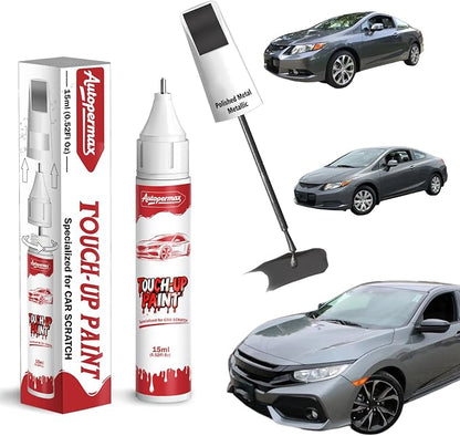NH-737M Polished Metal Metallic Car Touch Up Paint for Honda, Color Accurate Two-In-One Car Paint Scratch Repair Pen, Professional Scratch Remover for Vehicles Chips and Nicks Scuff