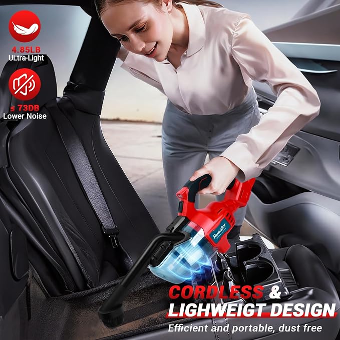 Cordless Vacuum Compatible with Milwaukee 18V Battery, 5 in 1 Handheld Electric Vacuum with 400W Powerful Motor, 46 CFM Portable Hand Vacuum for Home Pet Hair, Car (NO Battery)
