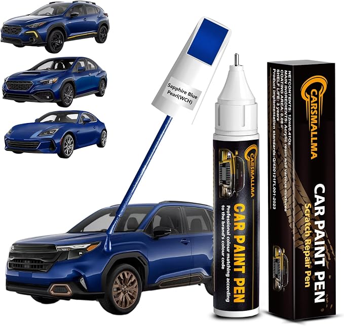 WCH Sapphire Blue Pearl Car Touch Up Paint for Subaru, Color Accurate Car Paint Scratch Repair Pen Kit Quick & Easy Fix Vehicle Chips and Automotive Nicks Scuff