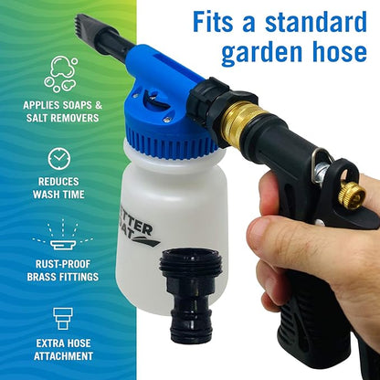 Foam Cannon Soap Gun, Foam Sprayer for Boat Cleaning and Car Wash, Washing Foamer Cannon, Car Detailing Kit, Foam Cleaner Spray with Garden Hose Attachment