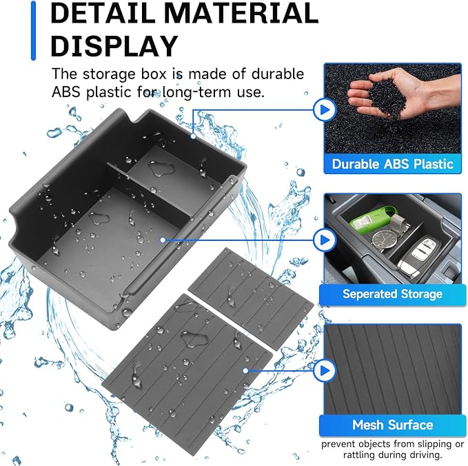 SXCY for 2025 2026 Nissan Kicks Center Console Organizer for 2025 2026 Nissan Kicks [S/SV/SR] Accessories 2025 2026 Kicks Armrest Console Organizer for 2025 2026 Kicks Console Organizer Tray