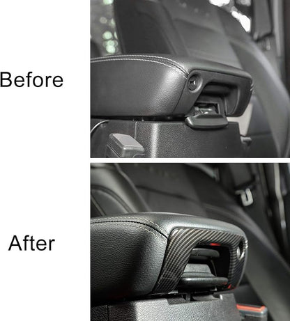 Voodonal for JL 4WD Shift Knob Gear Shift Bezel Front Cup Holder Center Armrest Switch Lock Hole Cover Trim Kits Fit for 2018-2026+Jeep Wrangler JL JLU Gladiator JT Interior Accessories Carbon Fiber