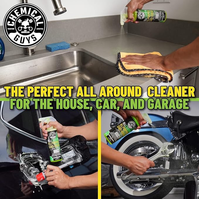 Chemical Guys All Clean+ Citrus All Purpose Cleaner (2 x 16 Fl Oz) – Interior & Exterior Multi-Surface Degreaser & Stain Remover