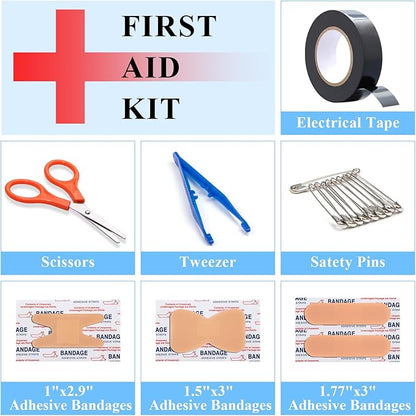 Car Emergency Roadside Assistance Kit with Jumper Cables Tire Inflator Automotive Kit for Car Vehicle