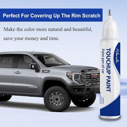 Thunderstorm Gray (GNO/WA633D) Touch Up Paint for GMC-Exact Match–Chips and Nicks Car Paint Scratch Repair Kit Automotive Paint Pen for Sierra 1500/2500 HD/Acadia/Canyon/Savana/Terrain