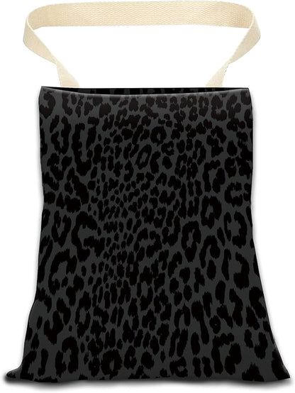 Car Garbage Can, Hanging Car Trash Can Bag for Cute Back Seat Organizer, Luxury Black Leopard