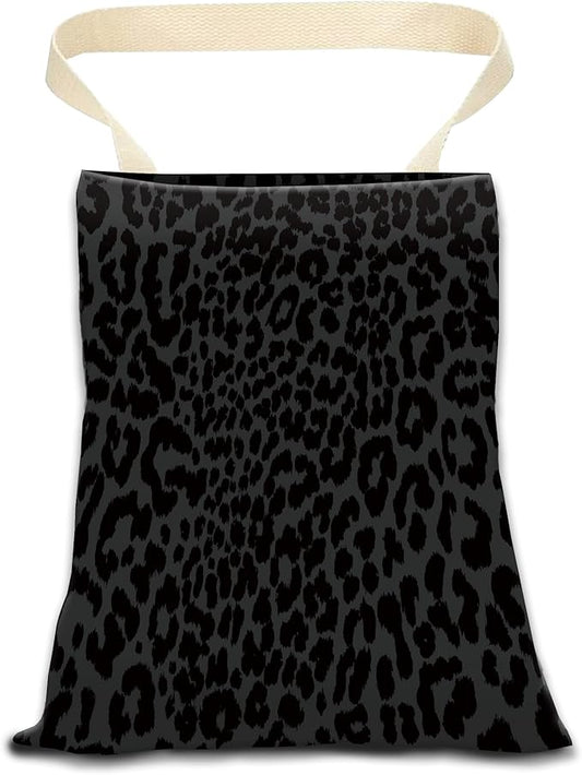 Car Garbage Can, Hanging Car Trash Can Bag for Cute Back Seat Organizer, Luxury Black Leopard