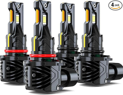 Lights Compatible for Chevy Corvette Light Bulbs for Off road Use, Years: 1997 1998 1999 2000 2001 2002 2003 2004, 48000 Lumens 800% Brightness, Pack of 4