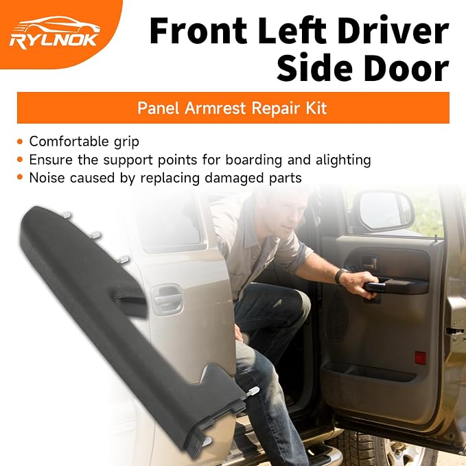 Front Left Driver Side Door Panel Armrest Repair Kit Replace 22818465 Fit for Chevy Silverado Fit for GMC Sierra 1500 2500HD 3500HD 2010-2014, Black